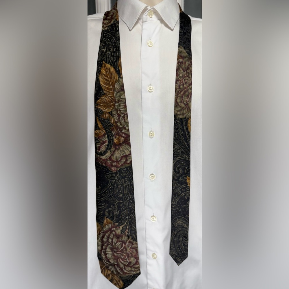 CANALI Floral Paisley Silk Tie